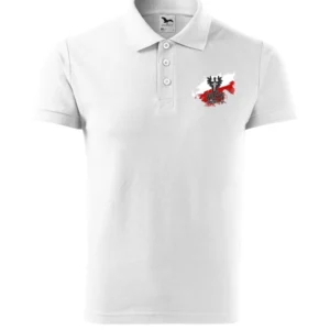 Koszulka Polo patriotyczna Męska – Wołyń – Męczeństwo i Pamięć.