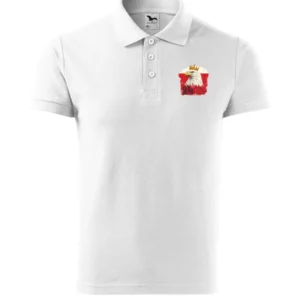 Koszulka  Polo Patriotyczna Męska – Orzeł Biały w Koronie