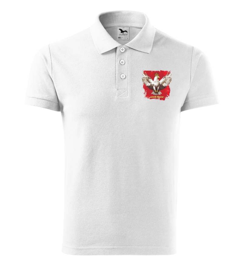 Koszulka Polo patriotyczna Męska – W sercu mam Orła Białego – duma i historia w jednym.