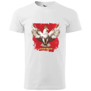 Koszulka Patriotyczna Męska – W sercu mam Orła Białego